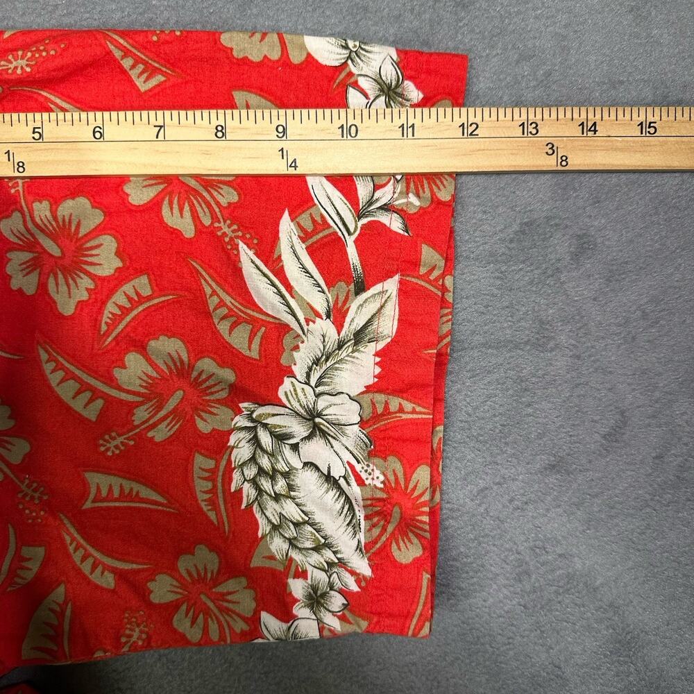 Y2K Arkansas Razorbacks Hawaiian Shirt Red Floral Aloha Men’s XL Spike Sports - Picture 7 of 8